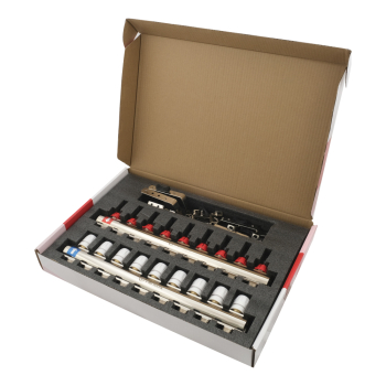 Колектор PLM 1'x3/4' 9 виходів з термоклапанами та витратомірами PBMF109