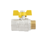 Кран шаровый Raftec YELLOW DN20 (3/4'') НВ бабочка