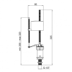 Впускний механізм PLM з нижнім підведенням та пластик різьбленням 1/2' PM 43 AY 10 01