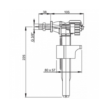 Впускний механізм Alcaplast A16-3/8'