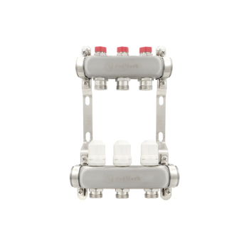 Колектор PLM 1'x3/4' 3 виходи з термоклапанами без євроконусів