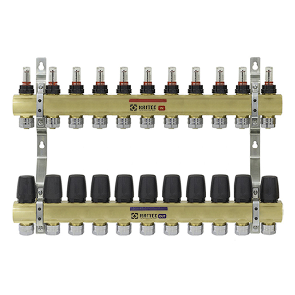 Колектор з витратомірами Raftec 1'х11