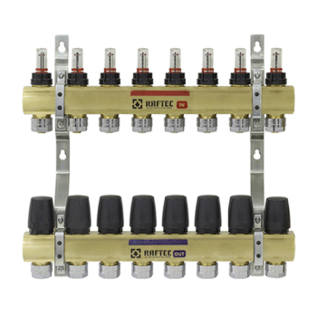 Колектор з витратомірами Raftec 1'х8