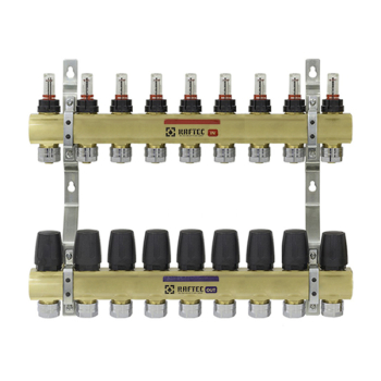 Колектор з витратомірами Raftec 1'х9
