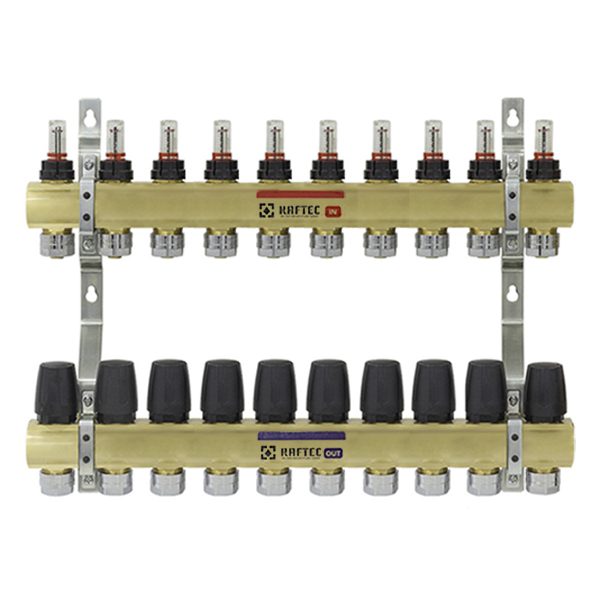Колектор з витратомірами Raftec 1'х10