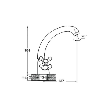 Змішувач для кухні G-lauf QMT4- C722