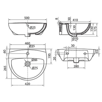 Умивальник Kolo Freja 50